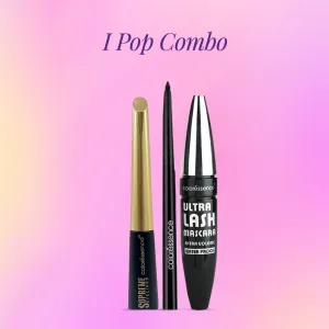 I-Pop Combo Offer (Ipop Kajal Pencil   Ultra Lash Mascara   Supreme Liquid Eyeliner)