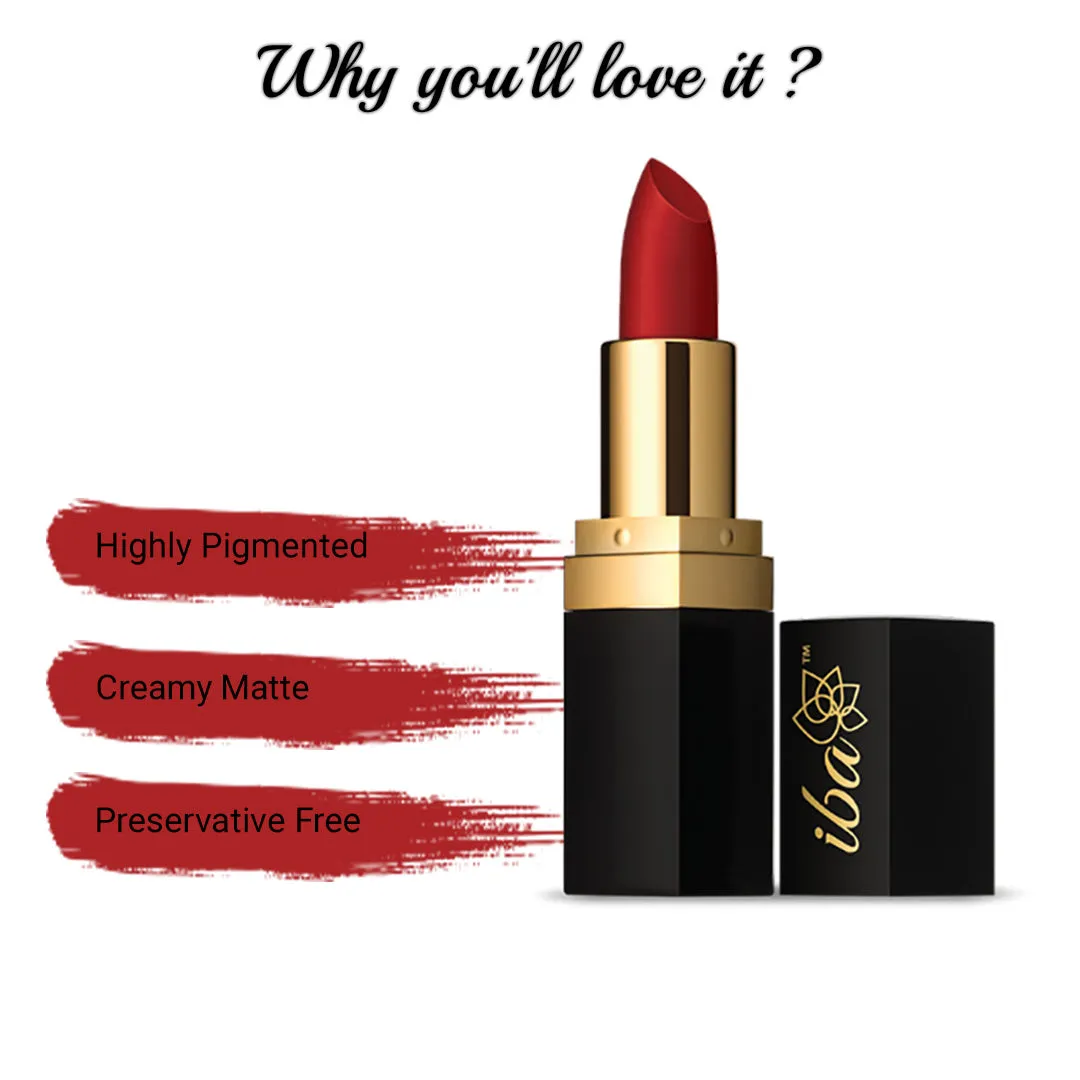 Iba Pure Lips Long Stay Matte Lipstick- M21 Urban Red