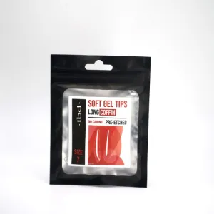 IBD Soft Gel Tips Coffin Long - Size 7 50ct