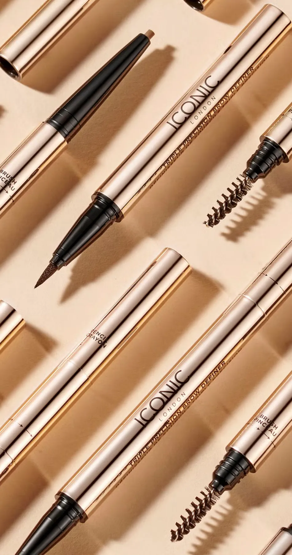ICONIC London Triple Precision Brow Definer - Chestnut Brown