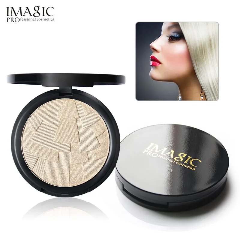 IMAGIC  Professional 4 Colors Illuminator Brightening Cosmetics Face Pressed Highlighter Powder Easy to Wear Face Shimmer