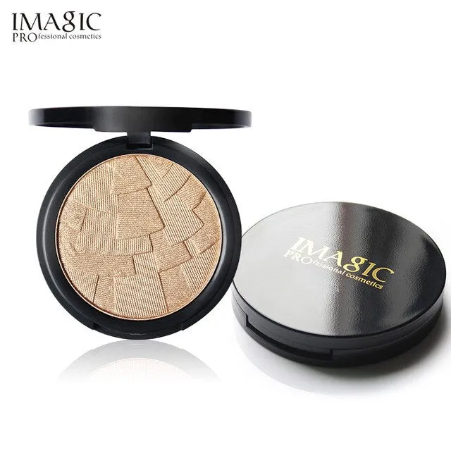 IMAGIC  Professional 4 Colors Illuminator Brightening Cosmetics Face Pressed Highlighter Powder Easy to Wear Face Shimmer