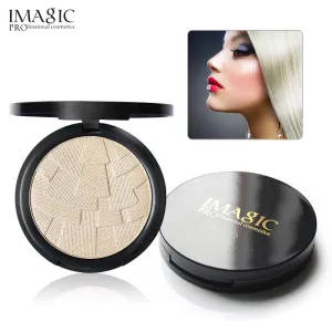 IMAGIC  Professional 4 Colors Illuminator Brightening Cosmetics Face Pressed Highlighter Powder Easy to Wear Face Shimmer