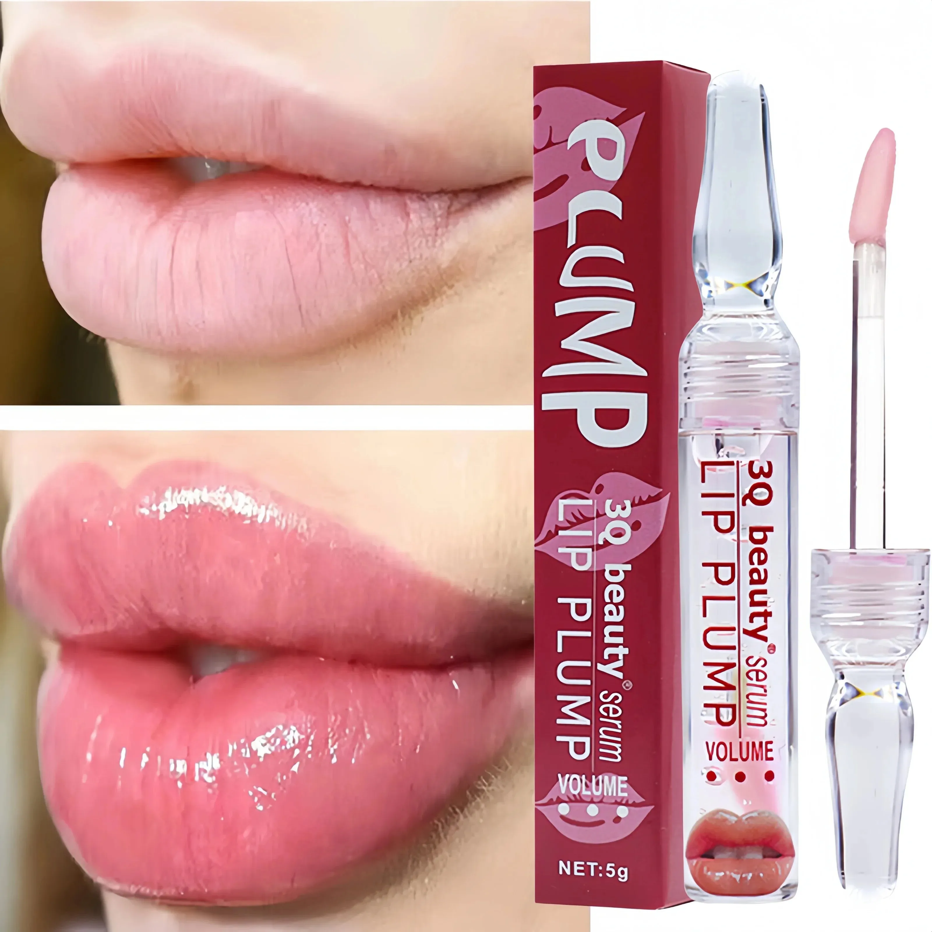 Instant Volumizing Lip Plumper Oil: Extreme Enhancer Lip Gloss Serum to Increase Elasticity, Moisturize, Nourish, and Care for Sexy Lips.