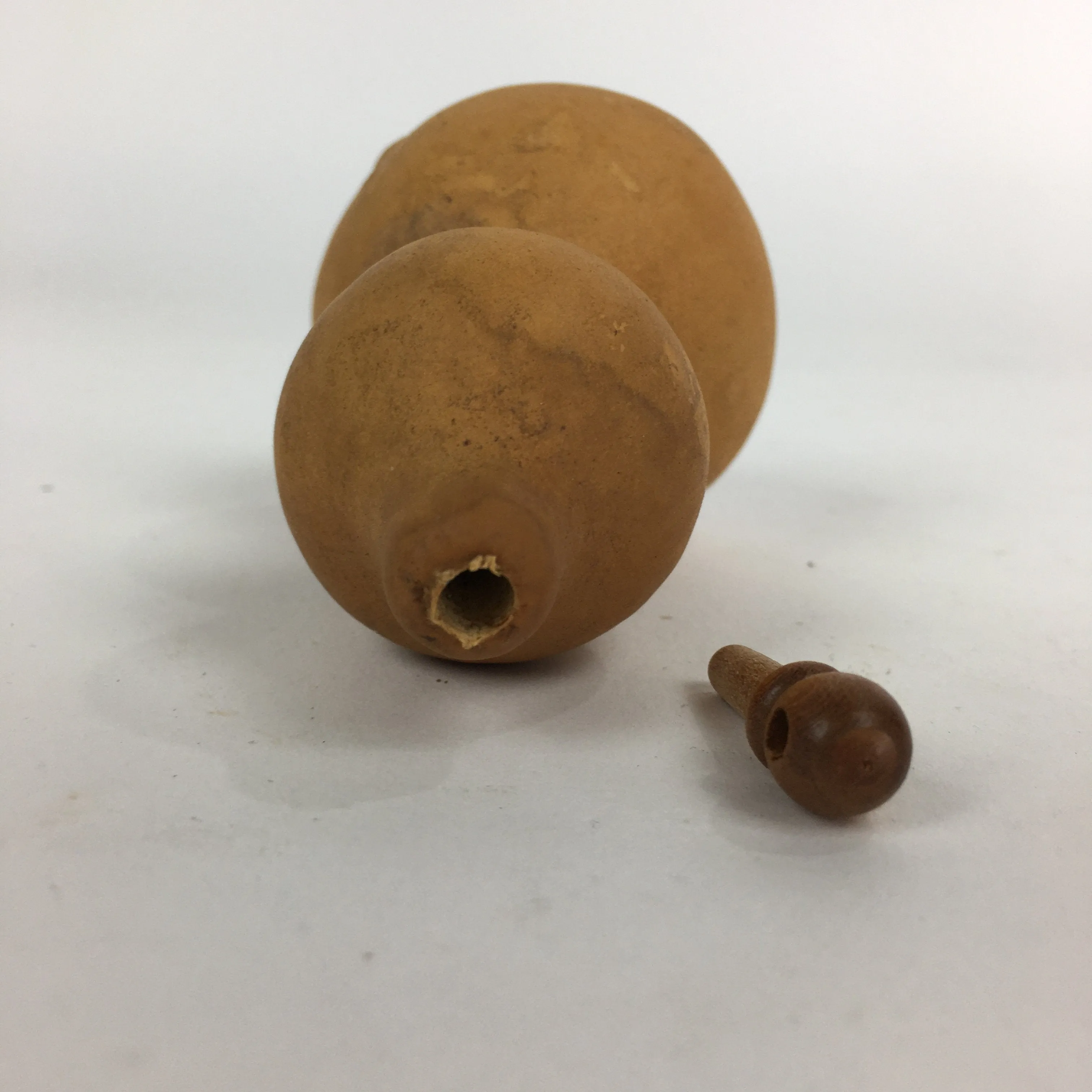 Japanese Hyotan Natural Gourd Sake Bottle Brown Lucky Charm Calabash G235