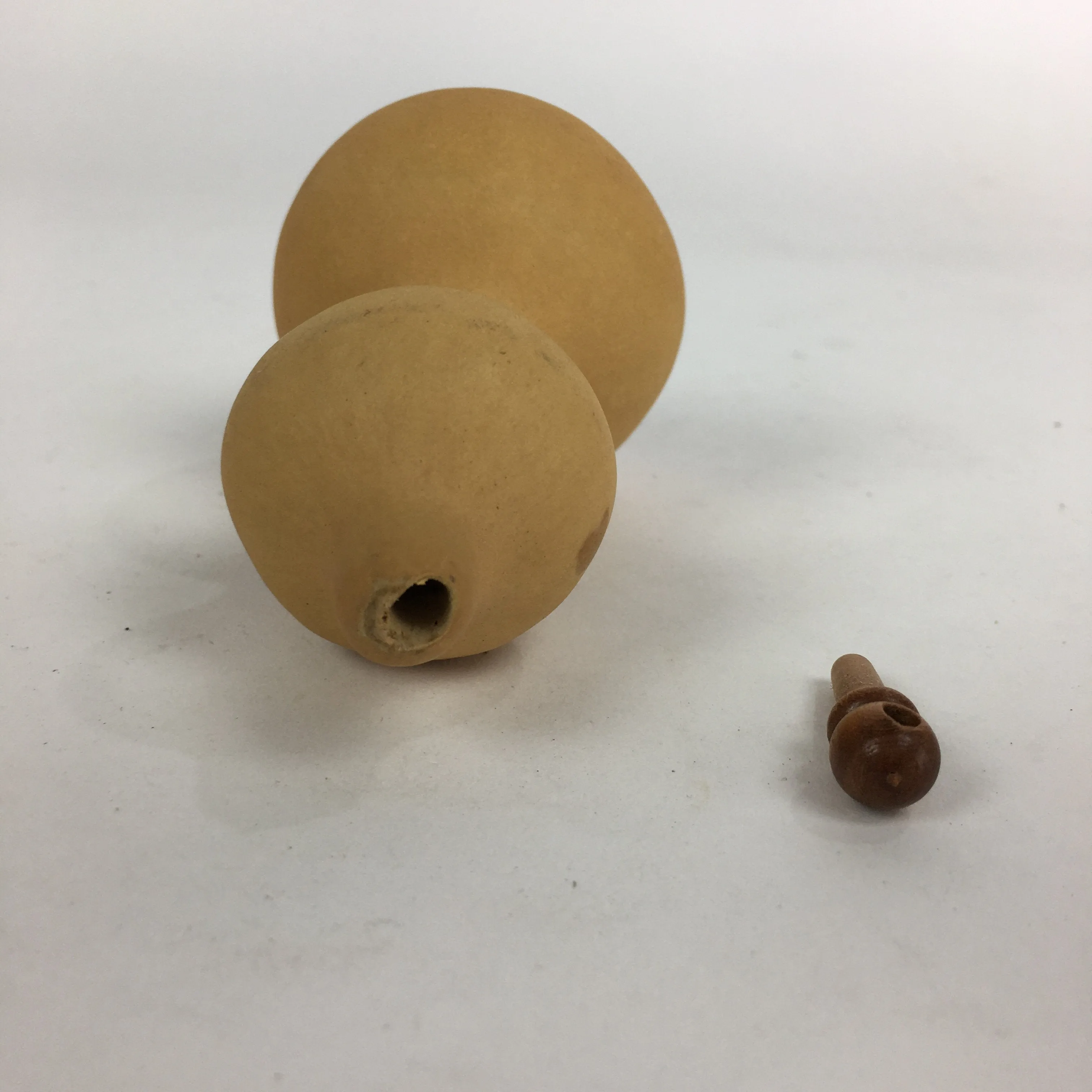 Japanese Hyotan Natural Gourd Sake Bottle Brown Lucky Charm Calabash G242