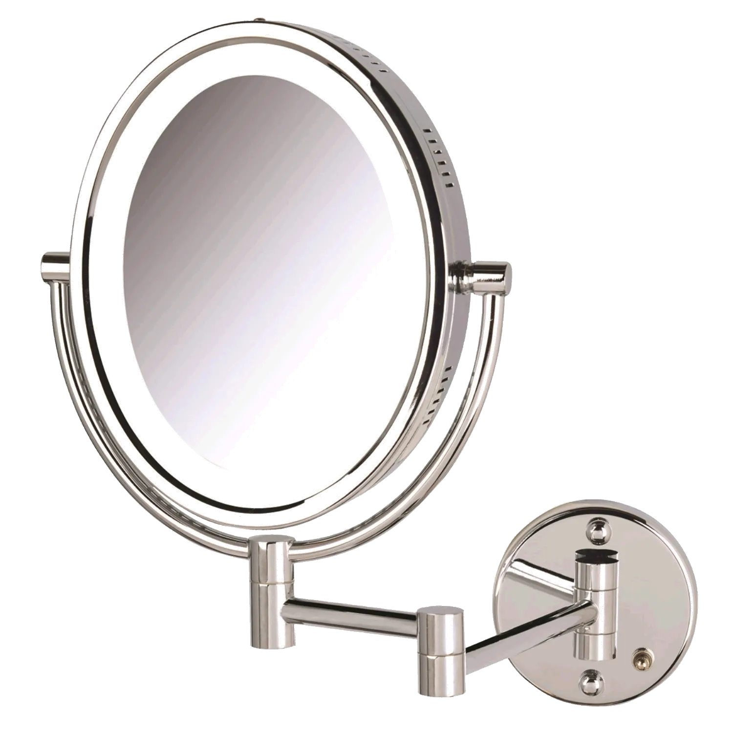 Jerdon Oval 5x/1x Reversible Plug-In Wall-Mounted Makeup Mirror