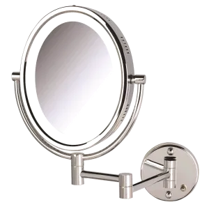 Jerdon Oval 5x/1x Reversible Plug-In Wall-Mounted Makeup Mirror