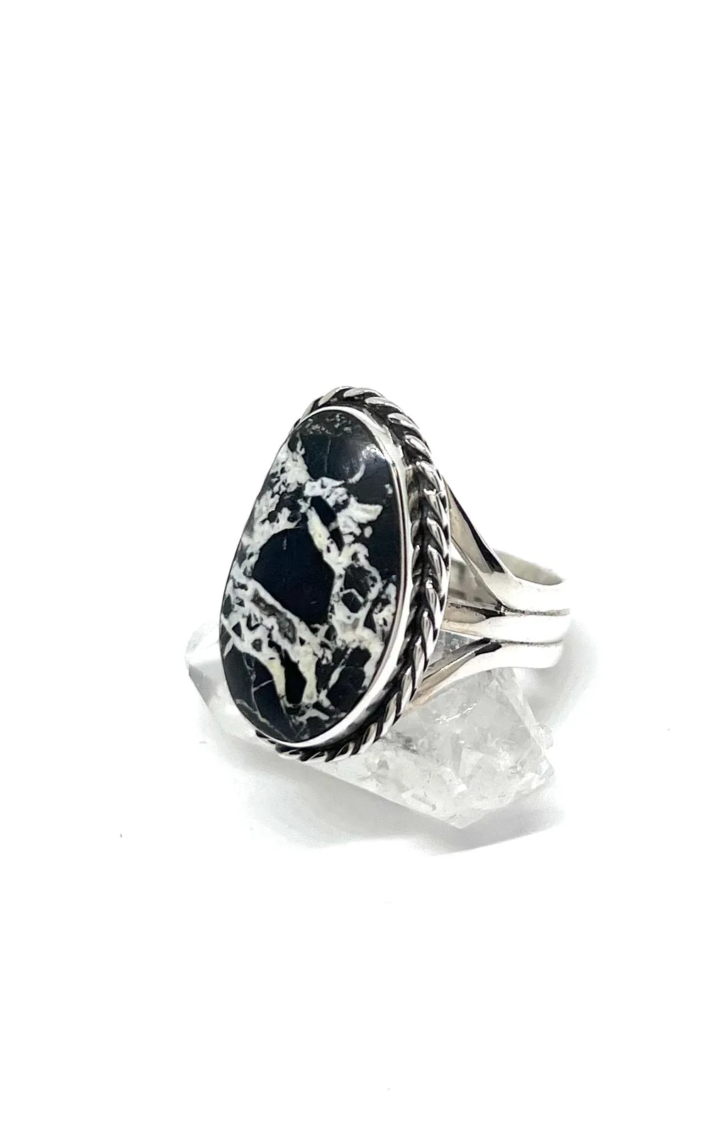 John King Freeform White Buffalo Ring (Size 8)