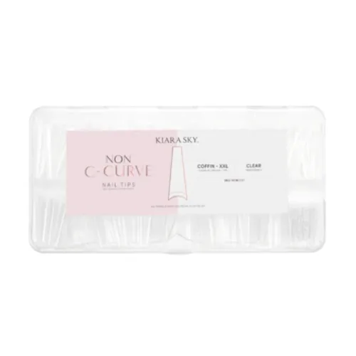 Kiara Sky Non C-Curve Tips XXL - Clear Coffin