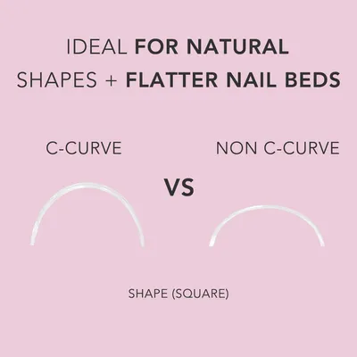 Kiara Sky Non C-Curve Tips XXL - Clear Square