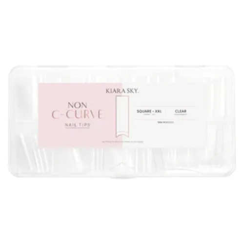 Kiara Sky Non C-Curve Tips XXL - Clear Square