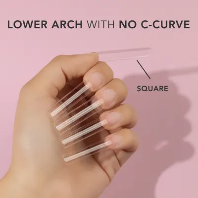 Kiara Sky Non C-Curve Tips XXL - Clear Square