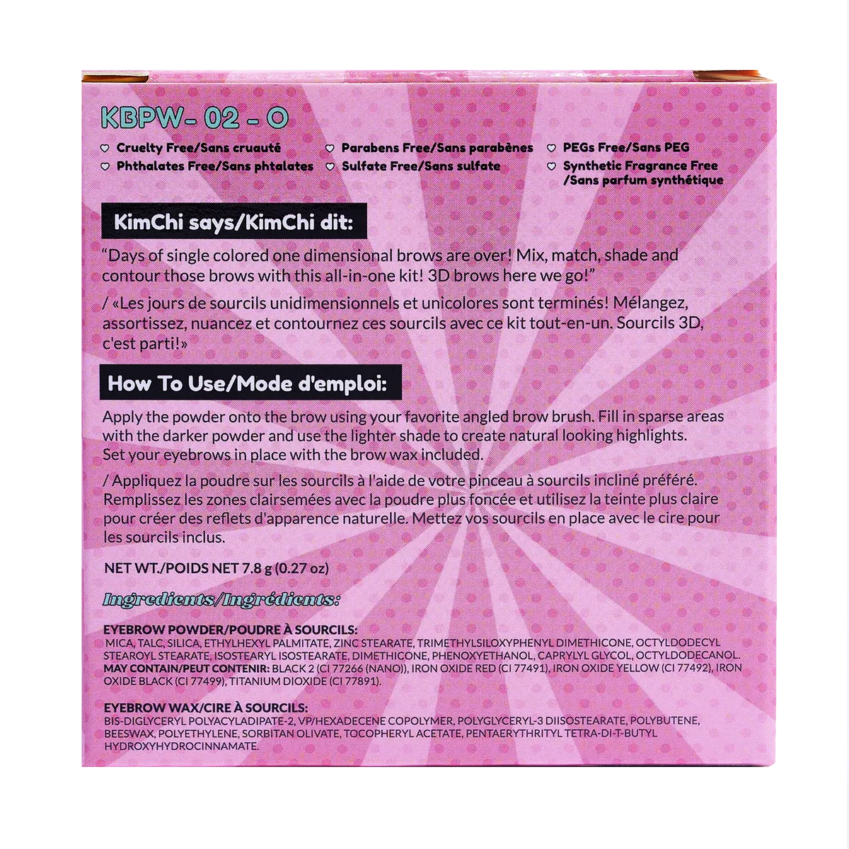 KIMBROWLY EYEBROW POWDER - 02 Light/Medium O