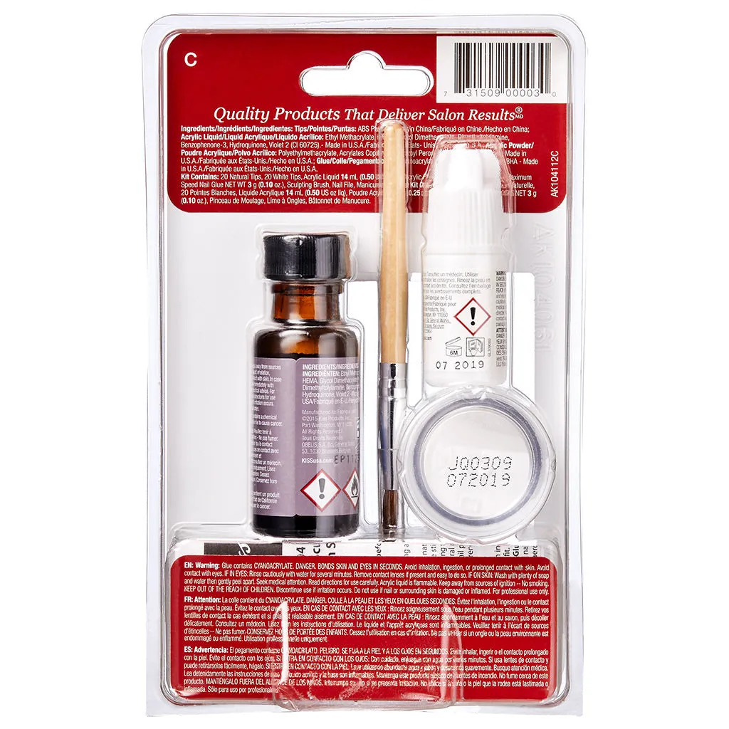 Kiss False Nails - French Acrylic Sculpture Kit