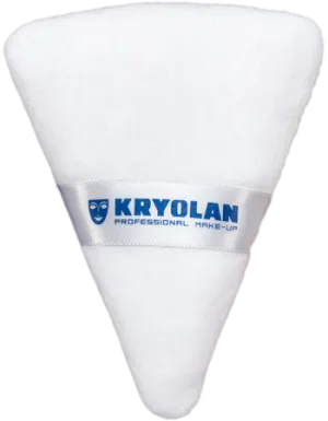 Kryolan Triangular Powder Puff - White - 7.5cm x 9.5cm