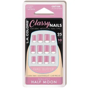 LA Colors Mauvey Half Moon Classy Nails Artificial Nail Tips
