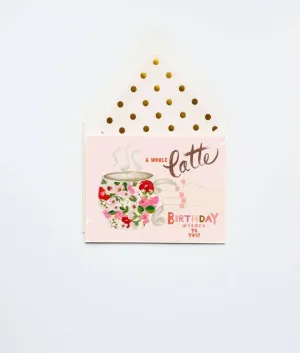 LATTE BIRTHDAY WISHES CARD