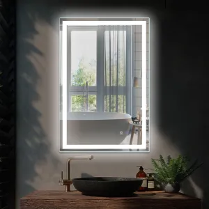 LED Bathroom Vanity Mirror With Light, 24 X 36", Anti Fog, Dimmable, Color Temper 5000K, Backlit / Front Lit, Both Vertical And Horizontal Wall Mounted Vanity Mirror