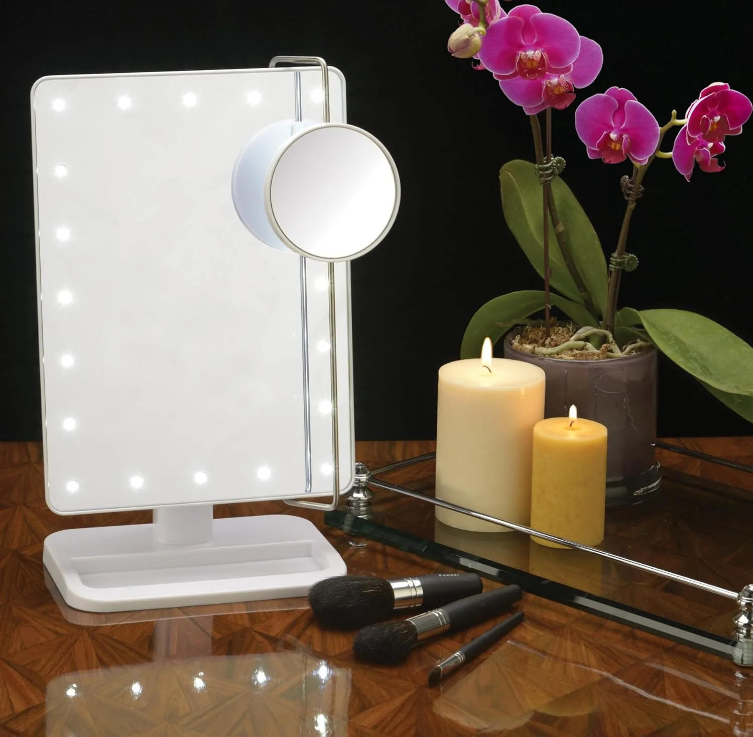 LED Lighted Battery Operated Makeup Mirror