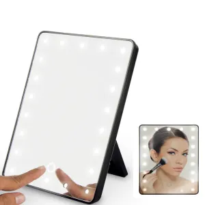 LED makeup Tabletop Touch Lighted Cosmetic Vanity Mirror for Women Men Girls