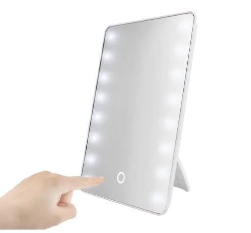 LED makeup Tabletop Touch Lighted Cosmetic Vanity Mirror for Women Men Girls