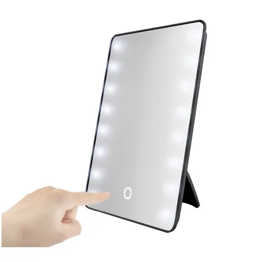 LED makeup Tabletop Touch Lighted Cosmetic Vanity Mirror for Women Men Girls