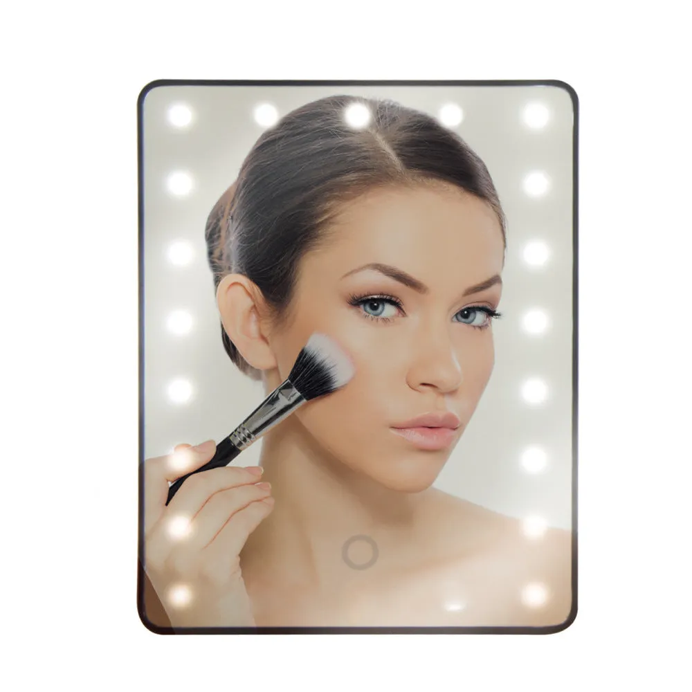 LED makeup Tabletop Touch Lighted Cosmetic Vanity Mirror for Women Men Girls