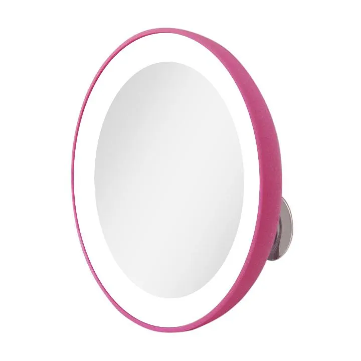 Lighted Compact Mirror with Magnification & Suction Cup
