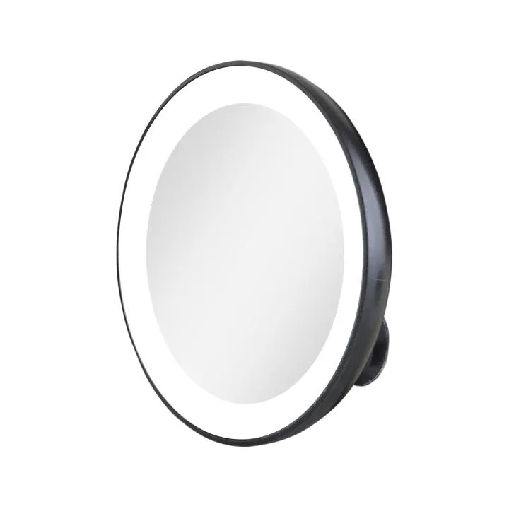 Lighted Compact Mirror with Magnification & Suction Cup