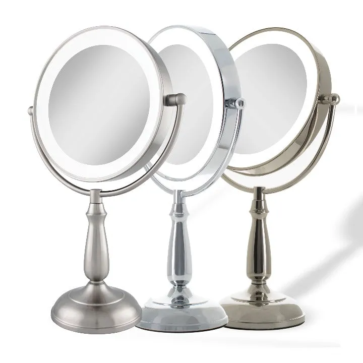 Lighted Makeup Mirror with Magnification & Touch Base