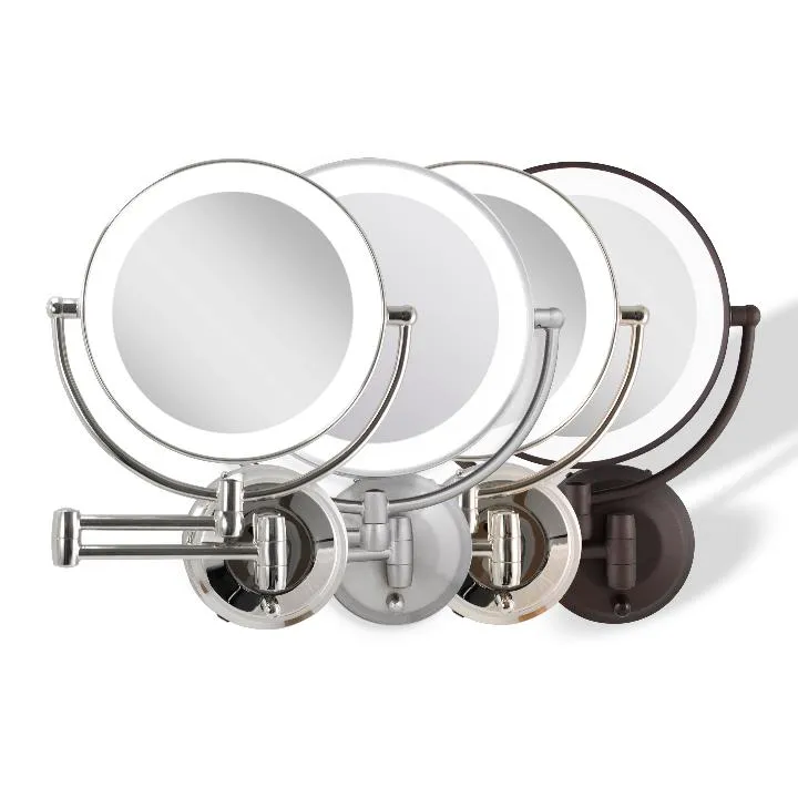 Lighted Wall Mounted Makeup Mirror with Magnification & Extendable Arm - Amazon