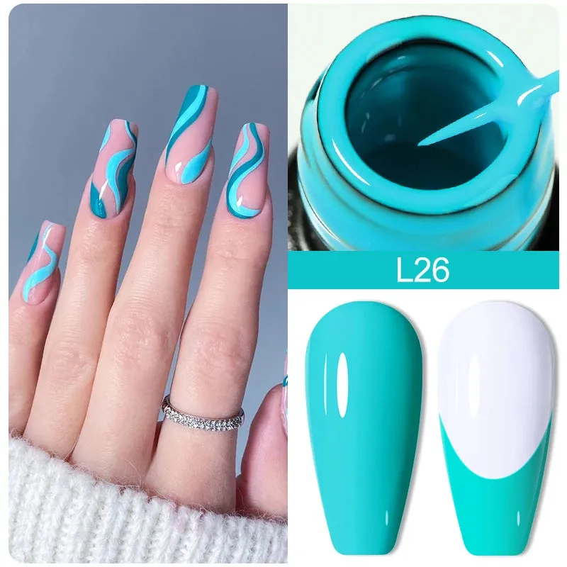 LILYCUTE 5ML Reflective Glitter Liner Gel Polish Nail Art Champagne Sparkling Lines Painting Gel Semi Permanent UV French Nails