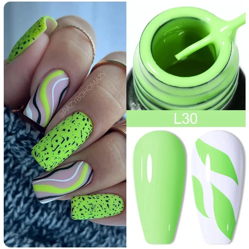 LILYCUTE 5ML Reflective Glitter Liner Gel Polish Nail Art Champagne Sparkling Lines Painting Gel Semi Permanent UV French Nails