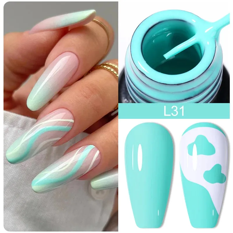 LILYCUTE 5ML Reflective Glitter Liner Gel Polish Nail Art Champagne Sparkling Lines Painting Gel Semi Permanent UV French Nails