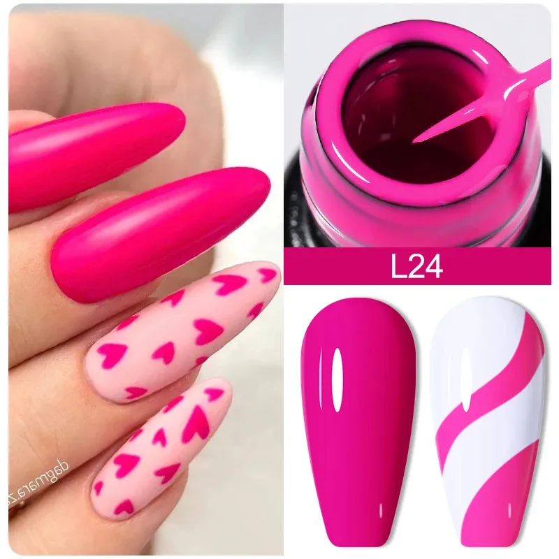 LILYCUTE 5ML Reflective Glitter Liner Gel Polish Nail Art Champagne Sparkling Lines Painting Gel Semi Permanent UV French Nails