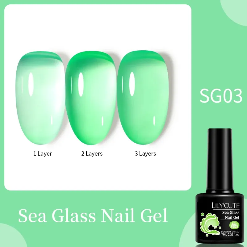 LILYCUTE 9D Rainbow Glitter Cat Magnetic Nail Gel Polish  Snowlight Semi Permanent Soak Off Sparkling Nail Varnish