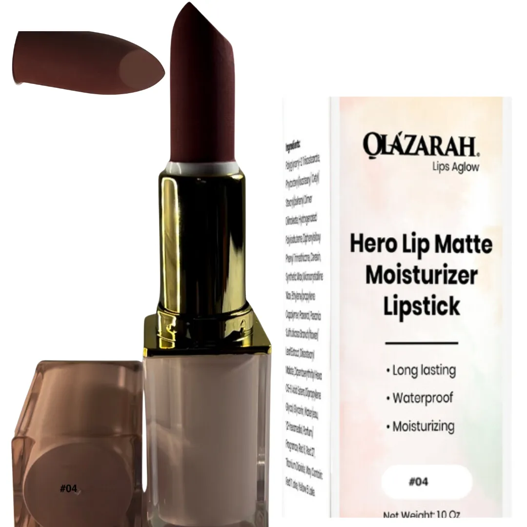 Lip Matte Cream long lasting waterproof moisturizer formula lipstick | Color #004: Bean Paste & Taro Puree, 1 oz (packaging may vary)