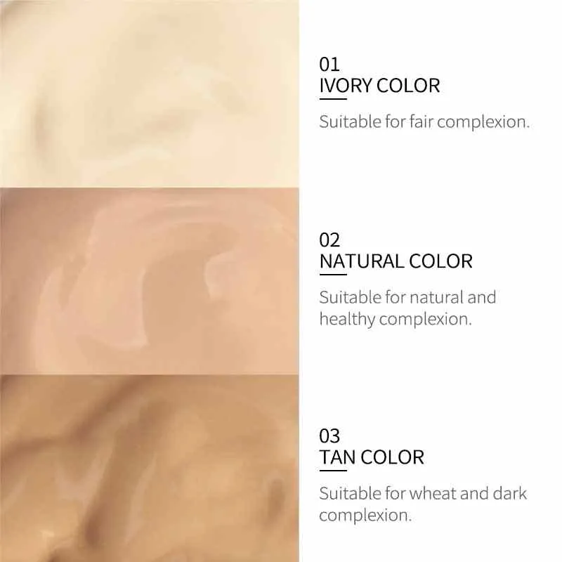 Long-lasting Face Foundation Cream Waterproof Concealer Liquid Even