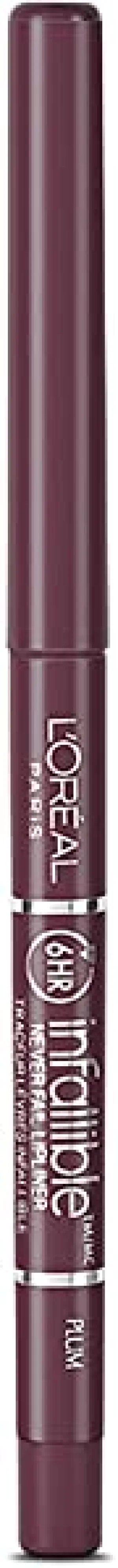 L'Oréal Paris Colour Riche Never Fail Lip Liner, Plum, 0.009 oz.