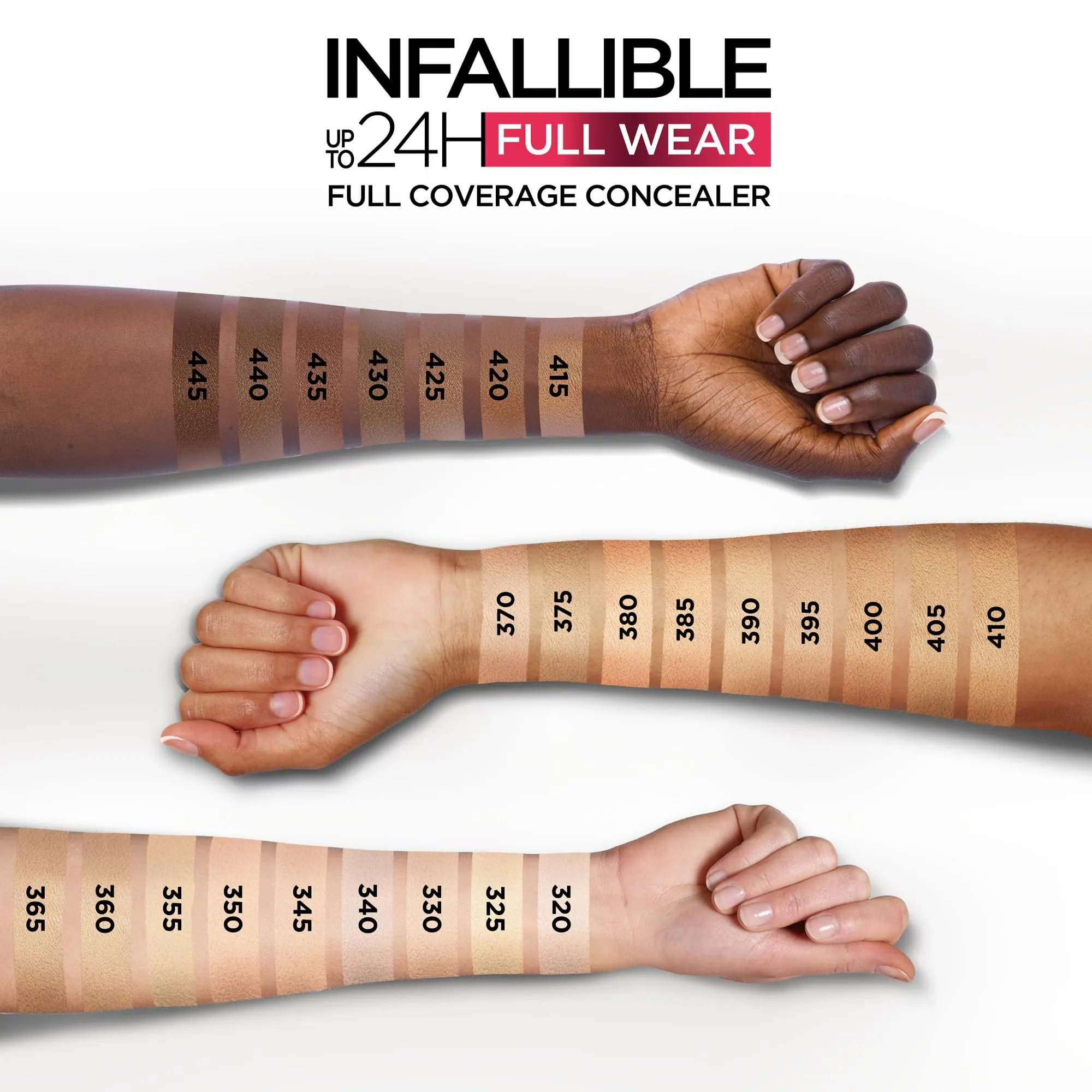L’Oréal Paris Concealer Infallible Full Wear, One-Swipe Complete Coverage, Matte Finish, Longwear Up to 24hr - Chestnut, 10 mL