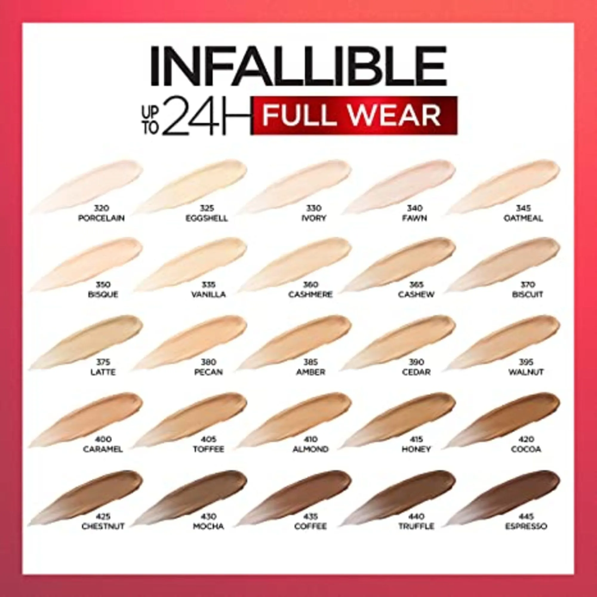 L’Oréal Paris Concealer Infallible Full Wear, One-Swipe Complete Coverage, Matte Finish, Longwear Up to 24hr - Coffee, 10 mL