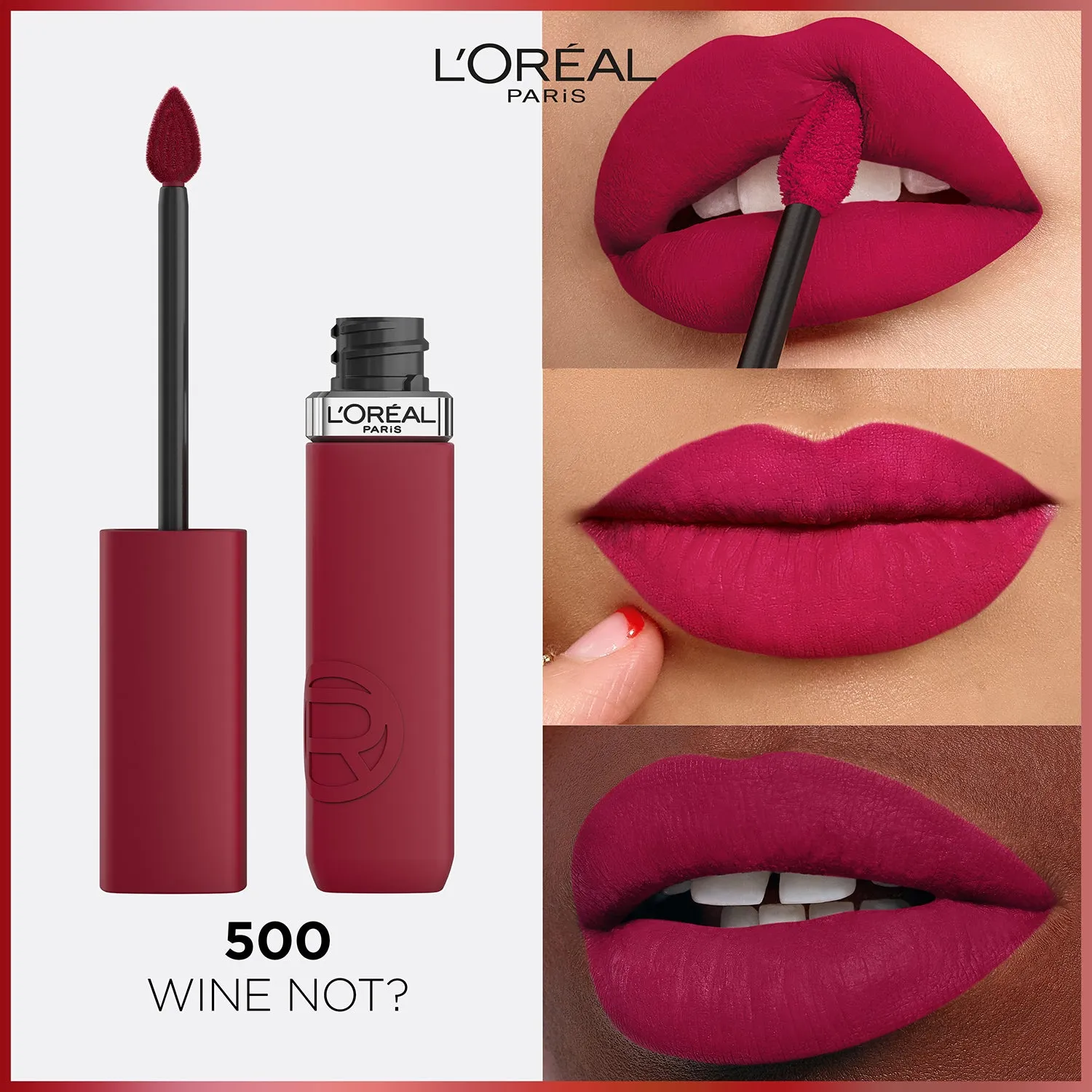 L’Oréal Paris Infallible Matte Resistance Liquid Lipstick, Wine Not 500, 5 ml