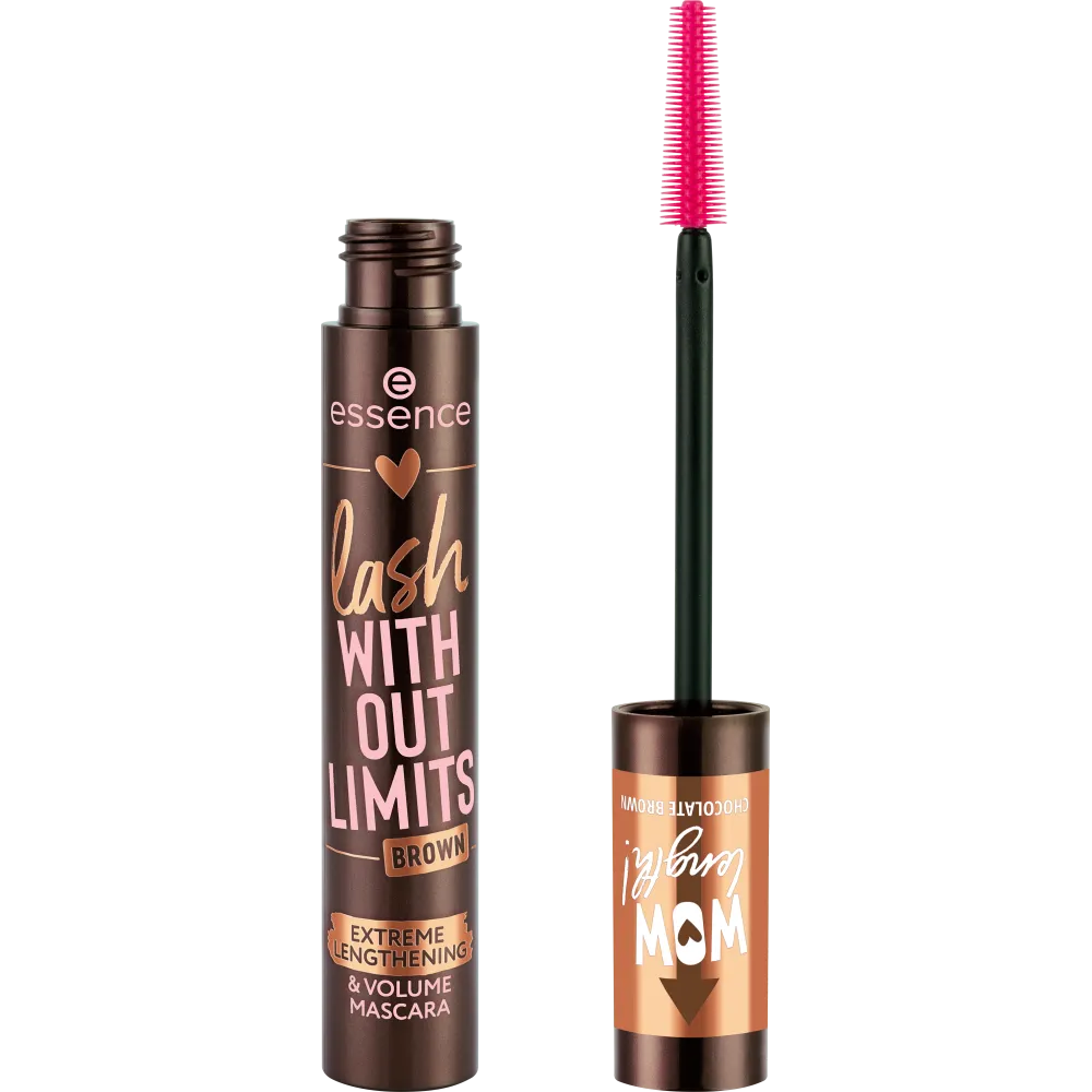 LOVE IT A CHOCO' LOT! lash WITHOUT LIMITS BROWN EXTREME LENGTHENING & VOLUME MASCARA