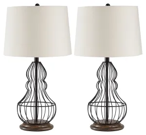Maconaque L204184 Black Metal Table Lamp 2CN