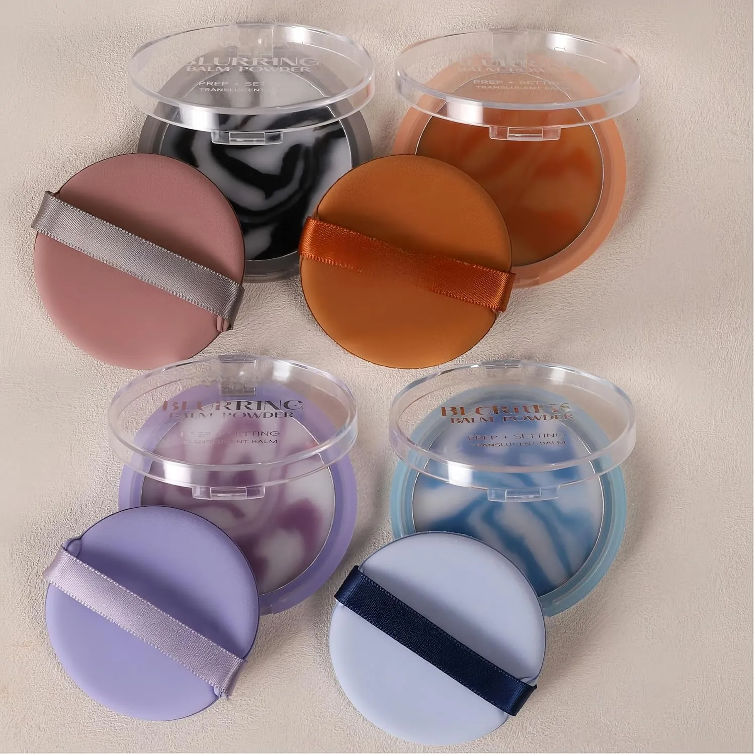MAEPEOR Oil Control Pressed Powder 5 Colors Long Lasting Waterproof Matte Jelly Pressed Powder Skin-friendly and Powder-free Setting Finishing Face Makeup (01 Fancy)
