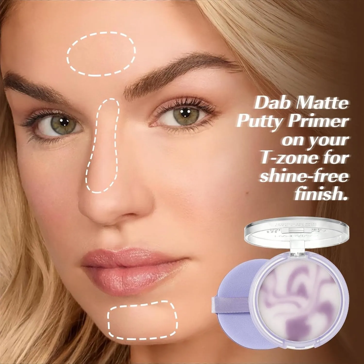 MAEPEOR Oil Control Pressed Powder 5 Colors Long Lasting Waterproof Matte Jelly Pressed Powder Skin-friendly and Powder-free Setting Finishing Face Makeup (01 Fancy)