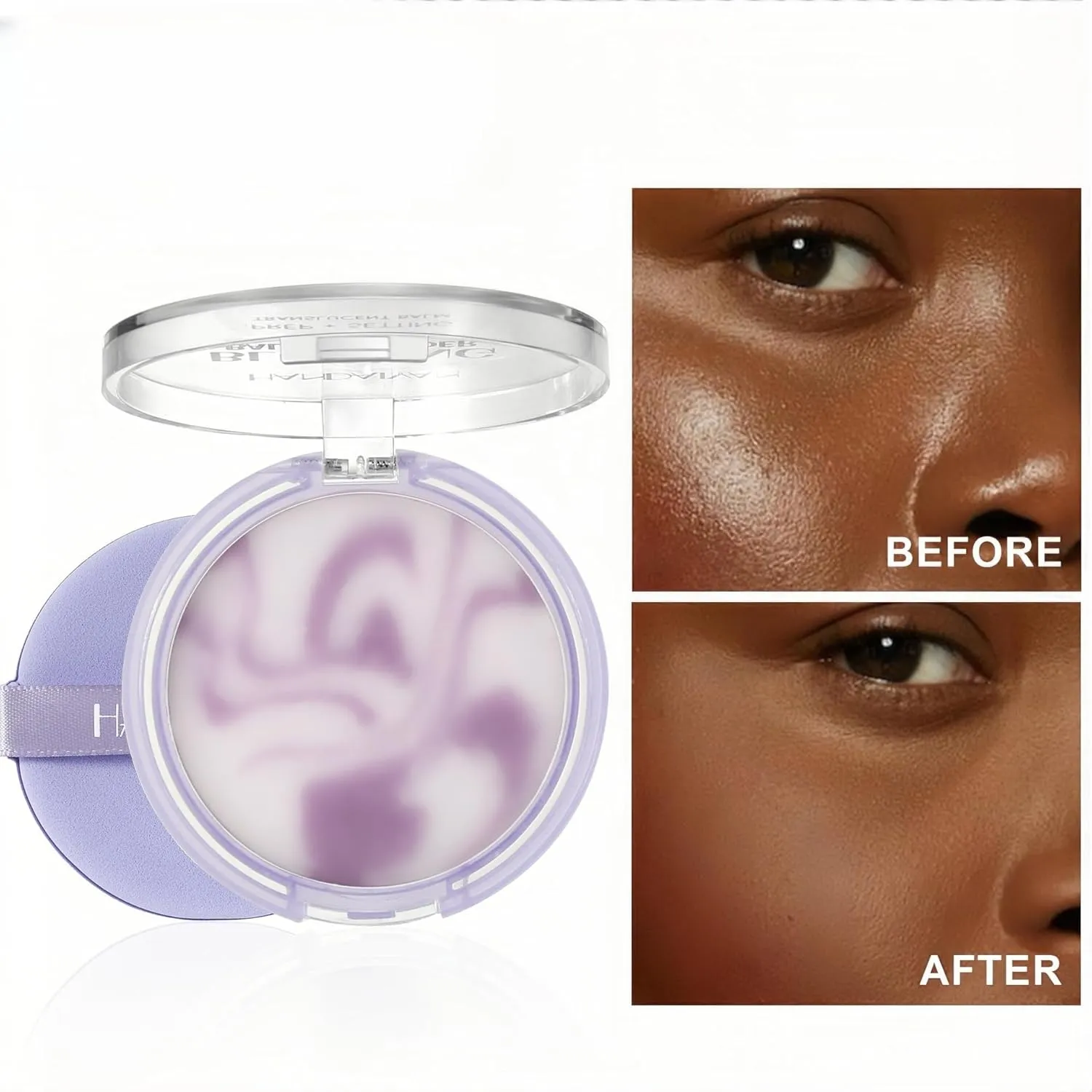 MAEPEOR Oil Control Pressed Powder 5 Colors Long Lasting Waterproof Matte Jelly Pressed Powder Skin-friendly and Powder-free Setting Finishing Face Makeup (01 Fancy)