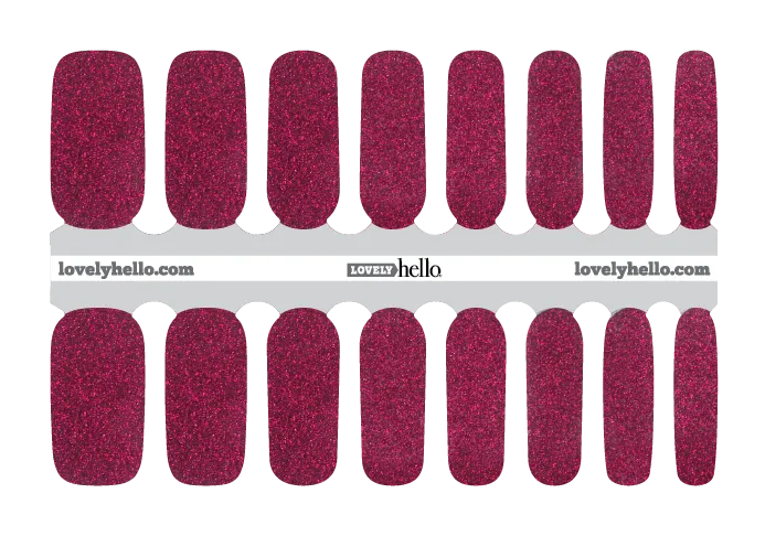 Magenta Sparkle Nail Wraps