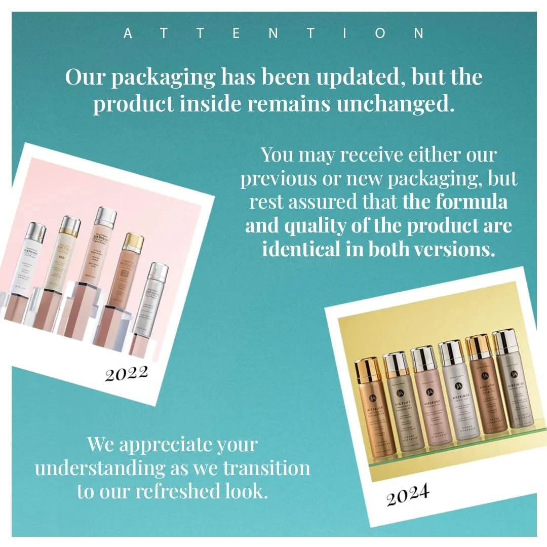 MagicMinerals AirBrush Foundation by Jerome Alexander  2pc Set with Airbrush Foundation and Kabuki Brush - Spray Makeup with Anti-aging Ingredients for Smooth Radiant Skin - Light